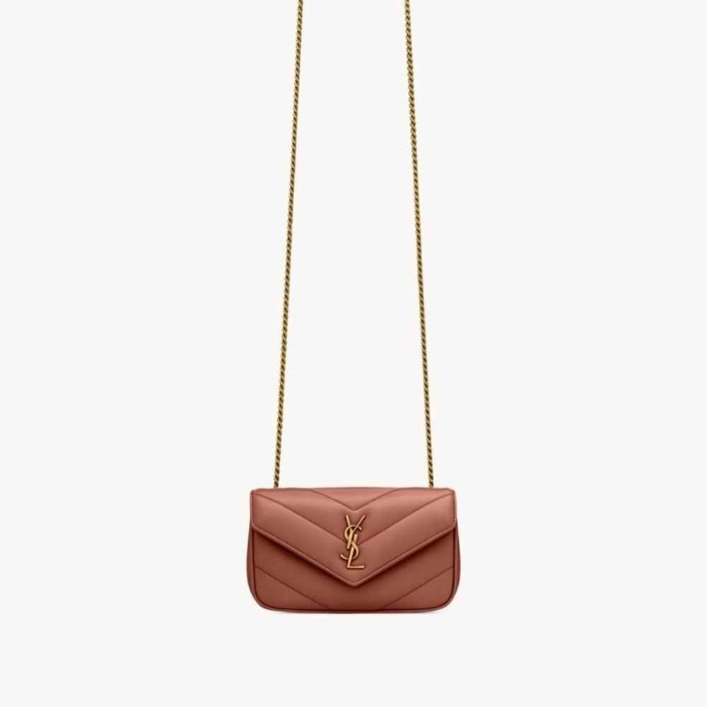 *New* Yves Saint Laurent Pink Quilted Crossbody Bag